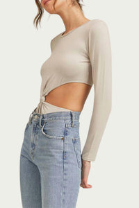STRONG-SHOULDER CUTOUT BODYSUIT