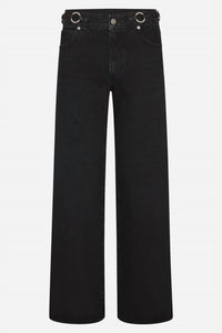 FRAME O-ring Stroll Relaxed Wide-leg Jeans in sutro - women's jeans - view 4