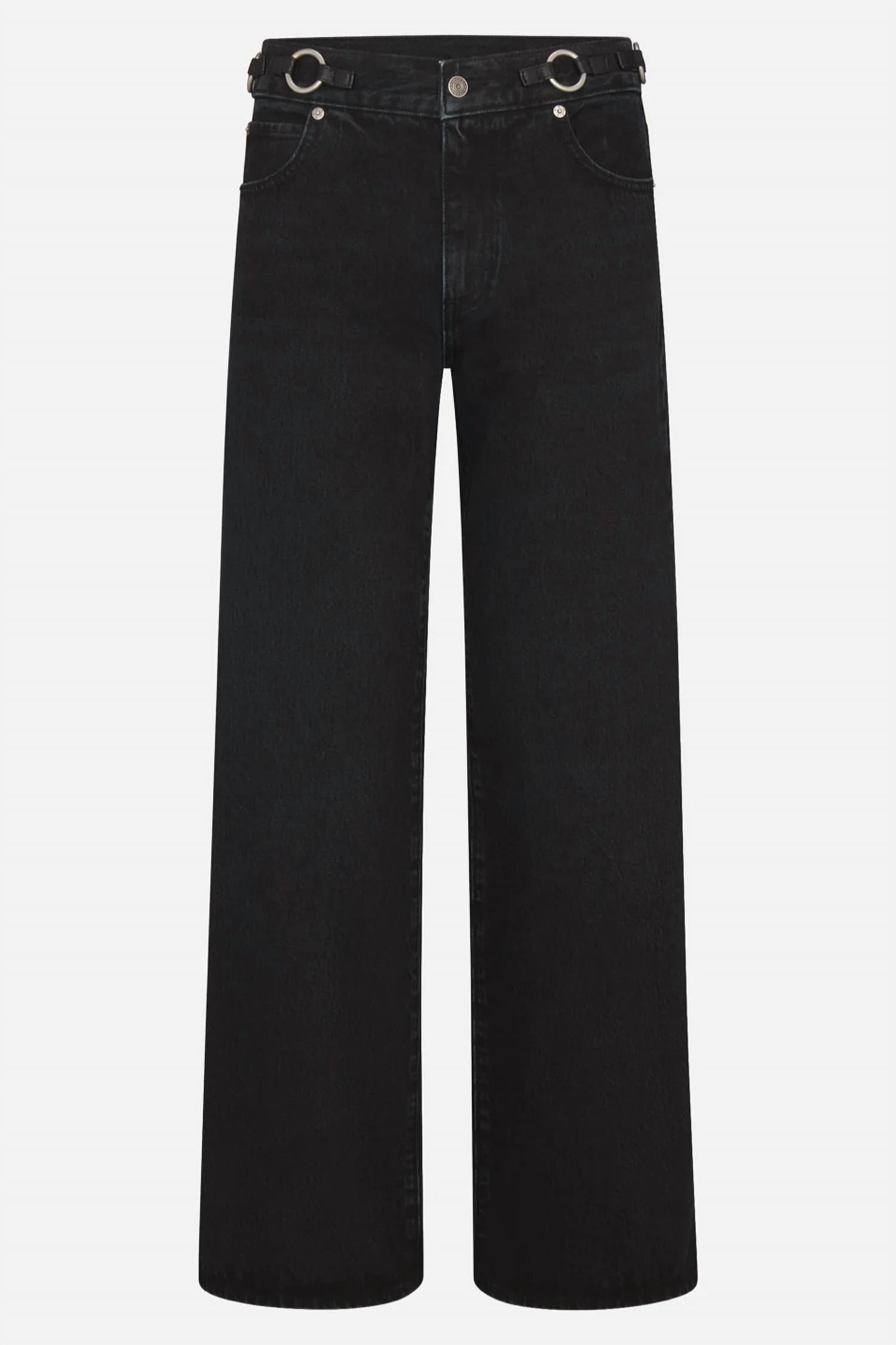 FRAME O-ring Stroll Relaxed Wide-leg Jeans in sutro - women's jeans - view 4