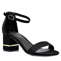 Exe - Women's Ankle Strap Mid Heel Sandal