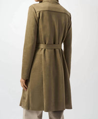Joseph Ribkoff - Faux Suede Belted Trench Coat
