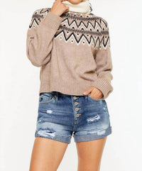 KanCan Jovana Ultra High Rise Shorts in medium wash - women's shorts - alternate view
