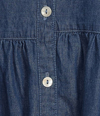Apny - Puff Sleeve Tiered Denim Dress