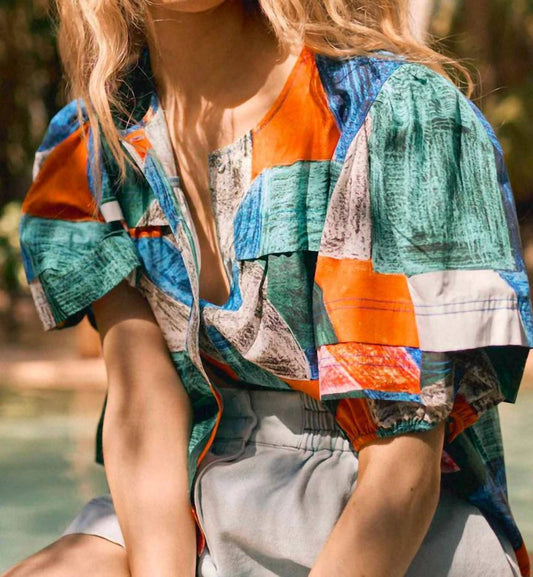 Hunter Bell - Leanna Short Bubble Sleeves Blouse