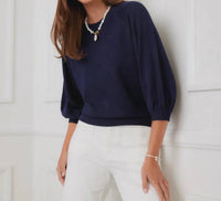 Karen Kane - Puff Sleeve Raglan Sweater