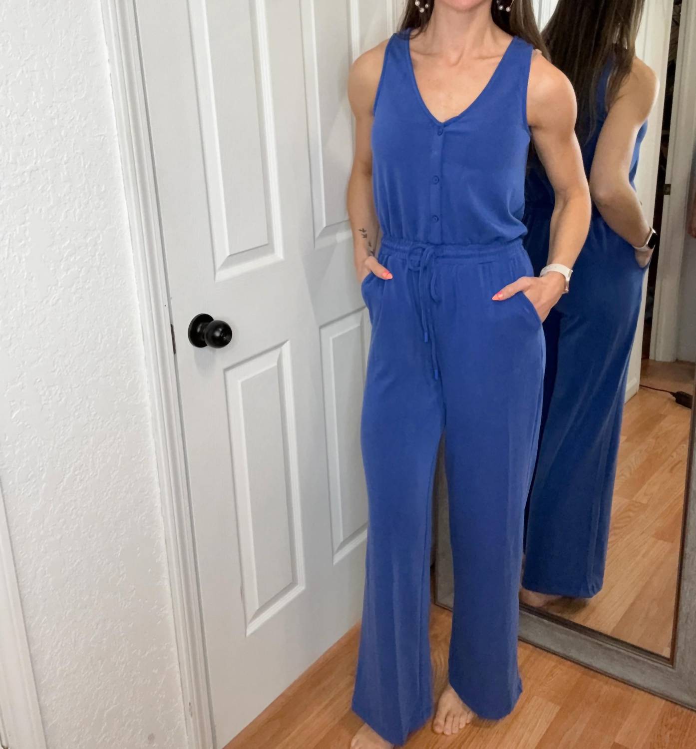 Skies Are Blue - Celeste V-neck Jumpsuit