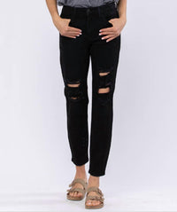 Judy Blue - High Waist Destroyed Boyfriend Jeans