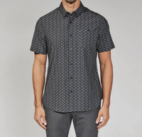 7Diamonds Marcelo Short Sleeve Shirt in black - men's shirt - detail view