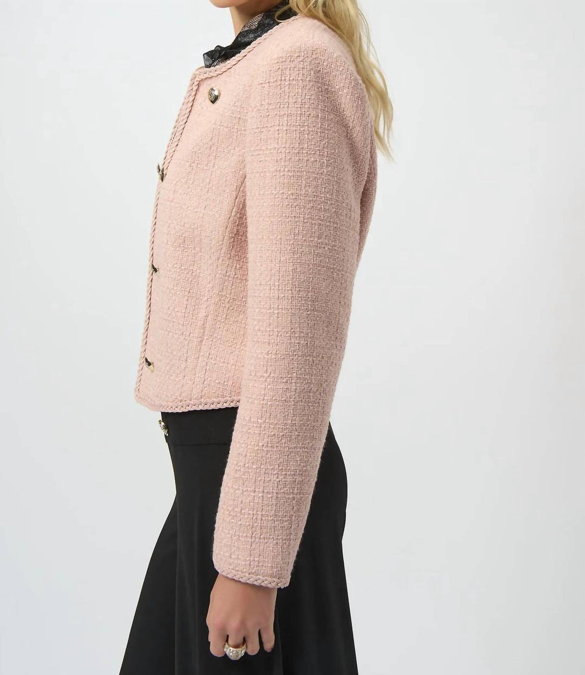 Joseph Ribkoff - Bouclé Collarless Jacket With Buttons