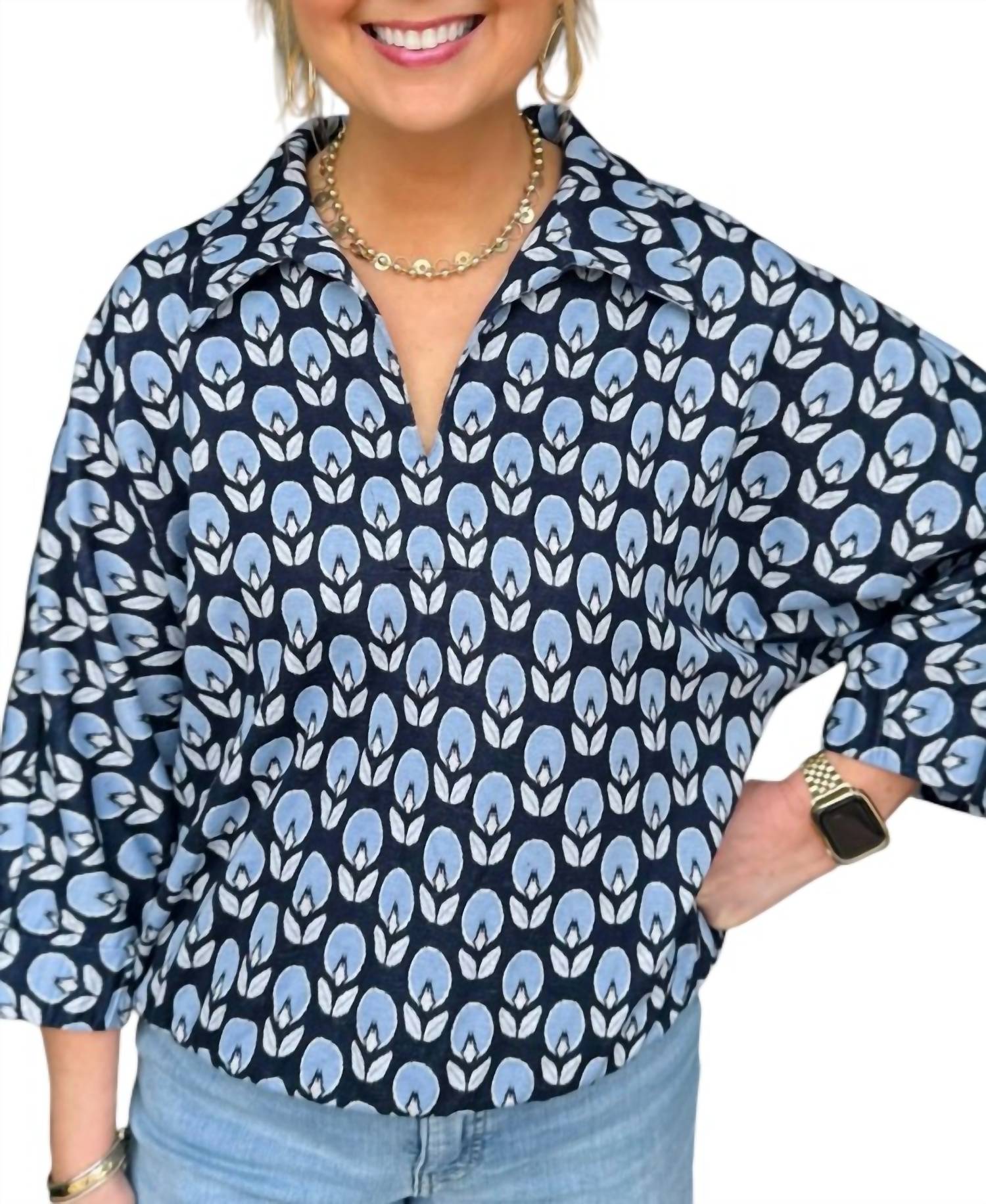 Ivy Jane - Collared Popover Top