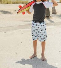 SNAPPER ROCK Boys Short Sleeve Rashguard in slate white - kids' item