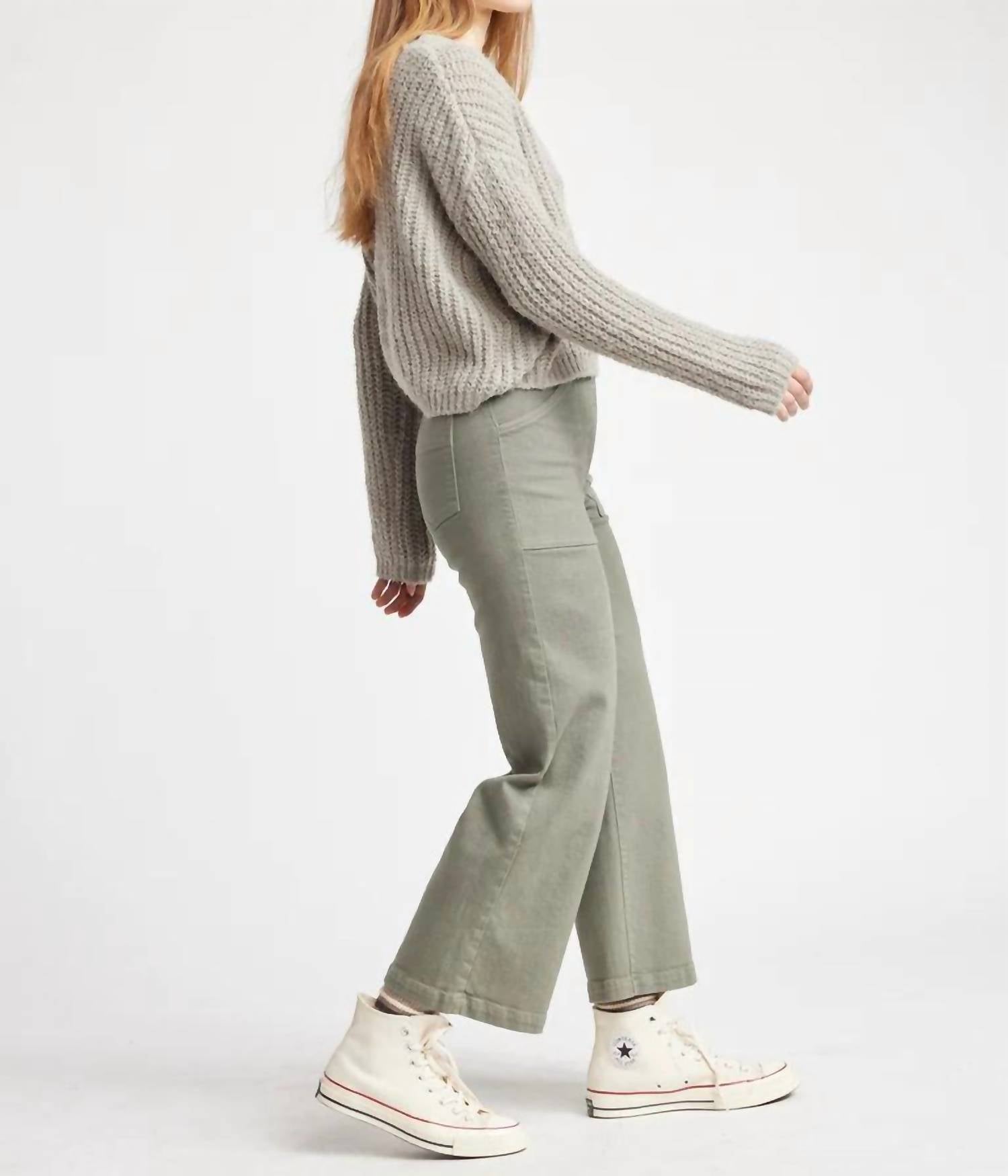 Self Contrast - Darla Chunky Cropped Sweater