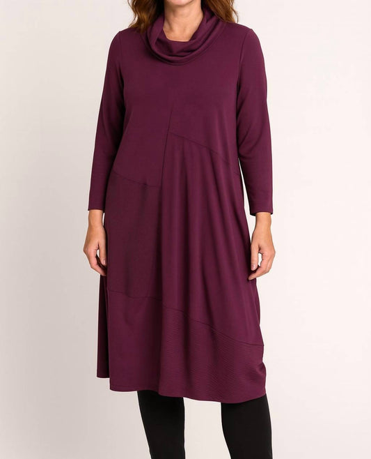 Luukaa - Cowl Neck Long Sleeve Dress