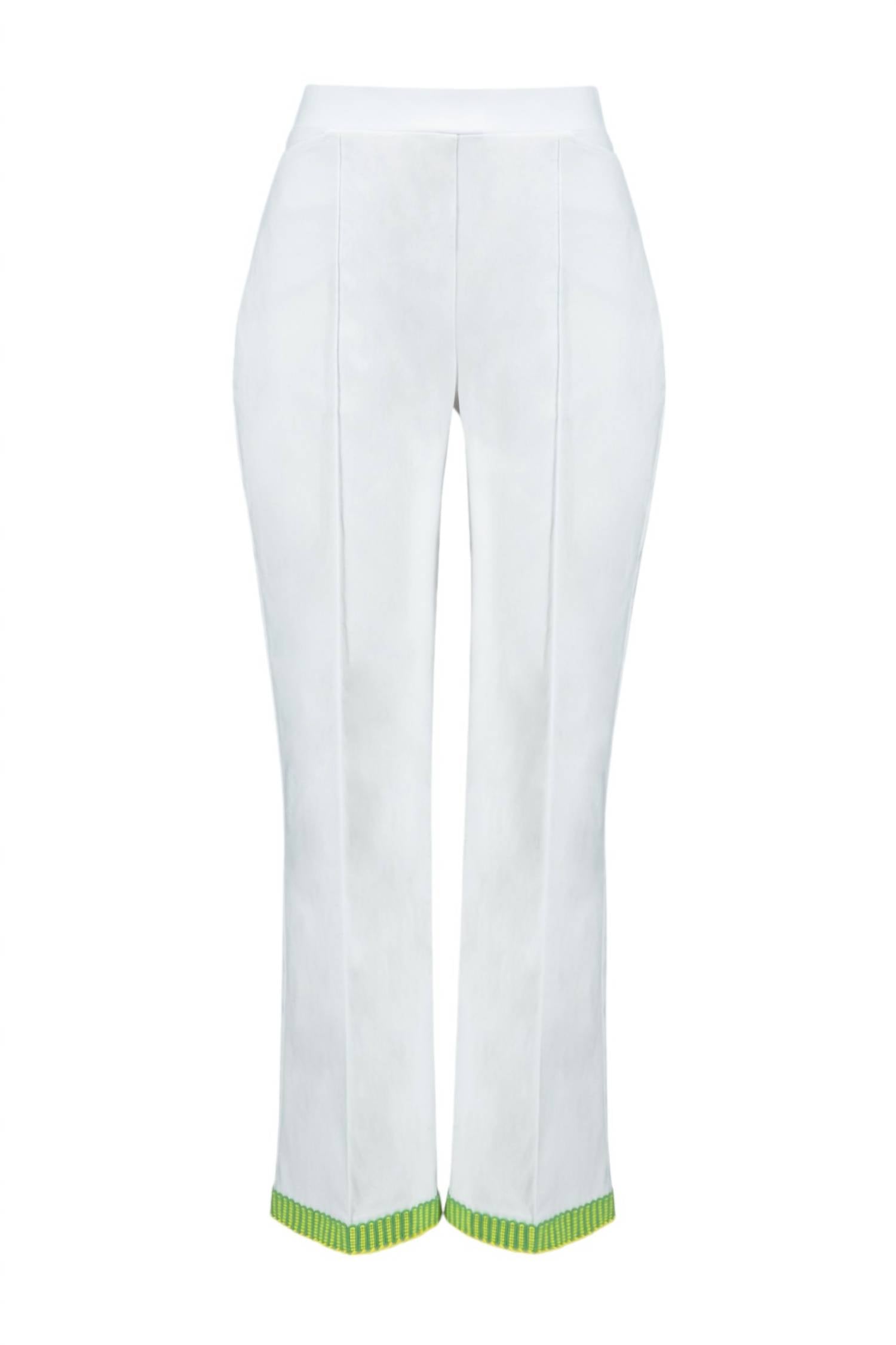 Joseph Ribkoff - Embroidered Trim Pants