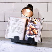 Audrey'S - Industrial Iron Book Stand with Built-in Light