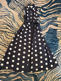 Jade By Jane - Polka Dot Button Down Belted Sleeveless Shirt Dress