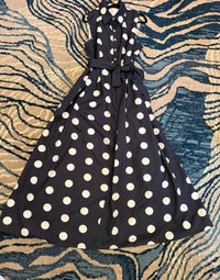 Jade By Jane - Polka Dot Button Down Belted Sleeveless Shirt Dress