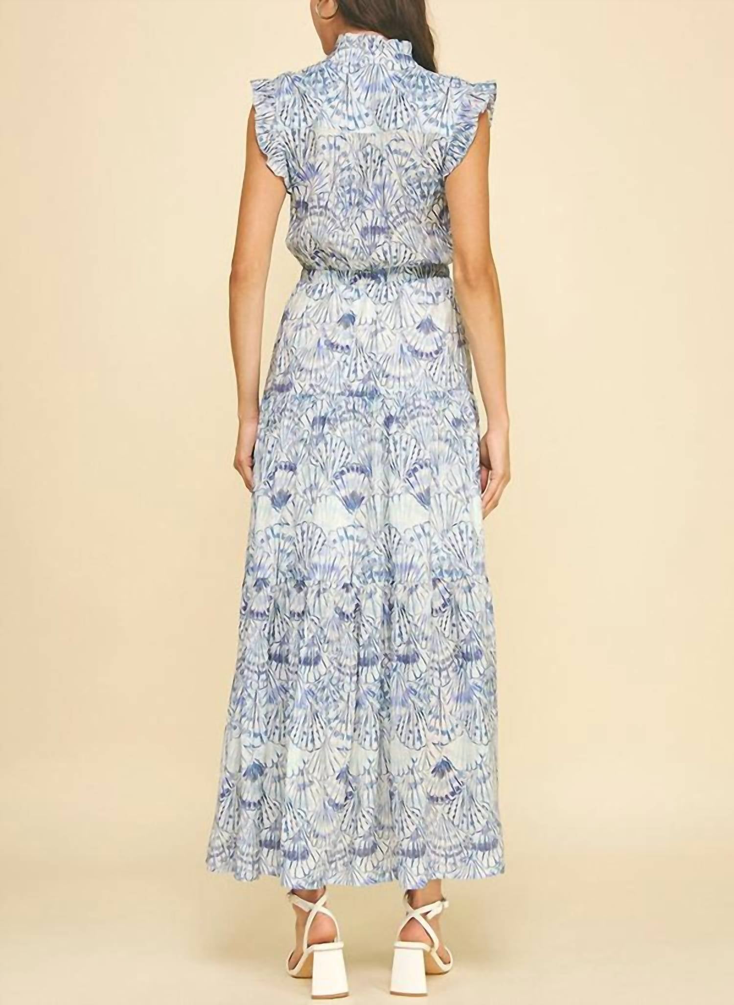 Pinch - Shellscape Watercolor Maxi Dress