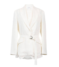 Brunello Cucinelli - Viscose Linen Blazer With Belt And Monili