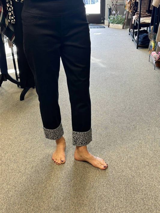 Lulu-B - Denim Leopard Cuff Jeans