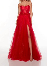 Alyce Paris - Sequined Fit And Flare Prom Maxi Dress