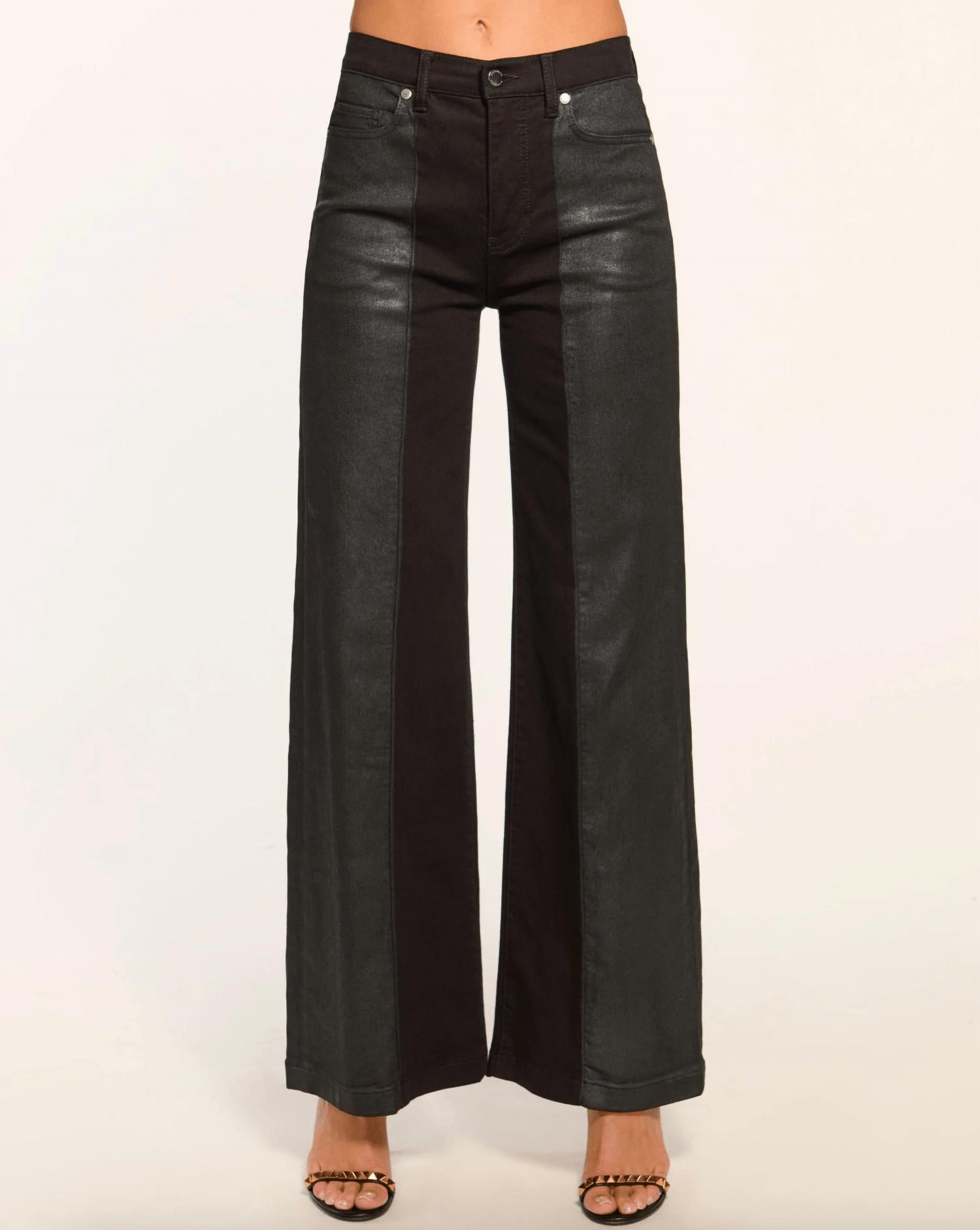 Ramy Brook - Coated Vinnie Wide Leg Jean