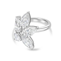 Diana M Jewels - Women's Pear & Marquise Lab-Grown Diamond Fashion Ring (6.00 Ct) - Elegant