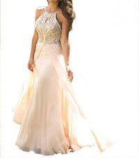 Jovani - Sleeveless Chiffon Maxi Dress