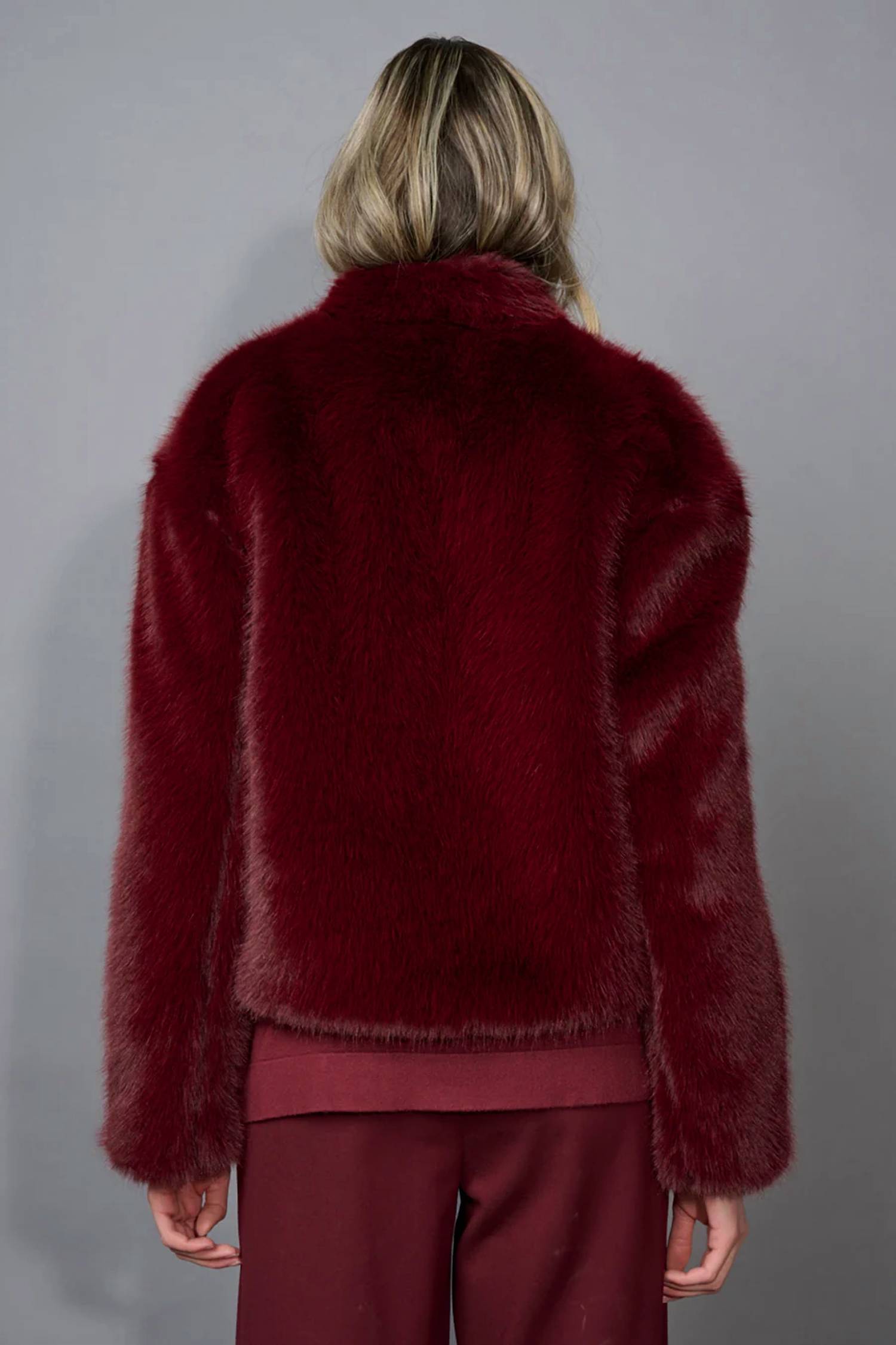 Picadilly - Zip-front Faux Fur Jacket