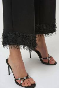 Joseph Ribkoff - Culotte Pants With Novelty Fringe Hem