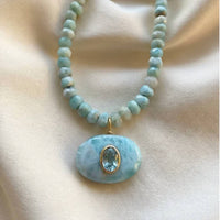 Joy Dravecky - Women's Larimar And Aquamarine Necklace