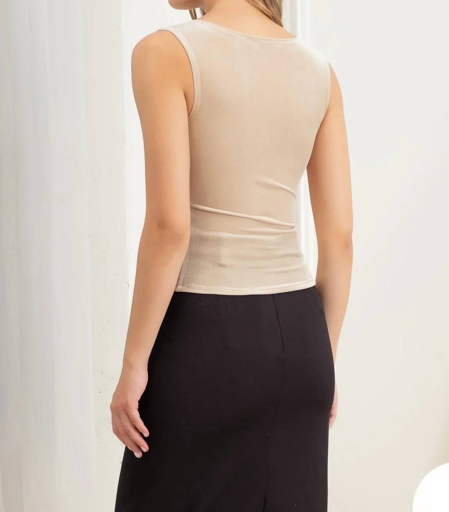 Blu Pepper - Jema Velvet Sleeveless Top