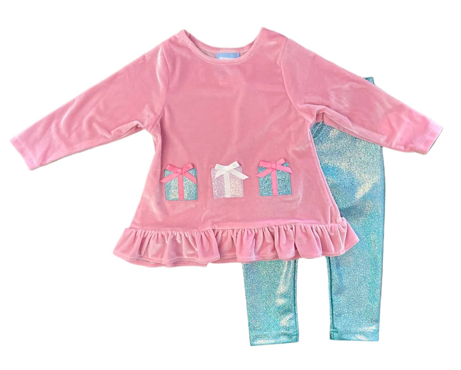 Funtasia Too - Girls Applique Swing Top And Leggings Set