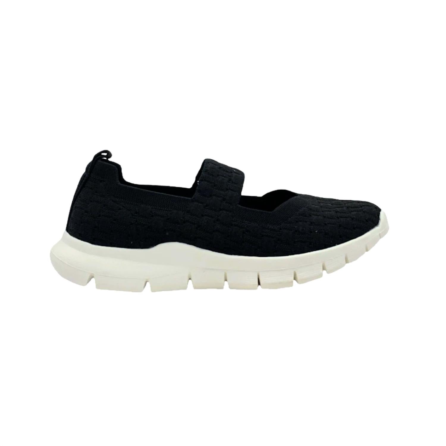 BERNIE MEV Women's Charm Weave Slip On in black black cream - women's flats