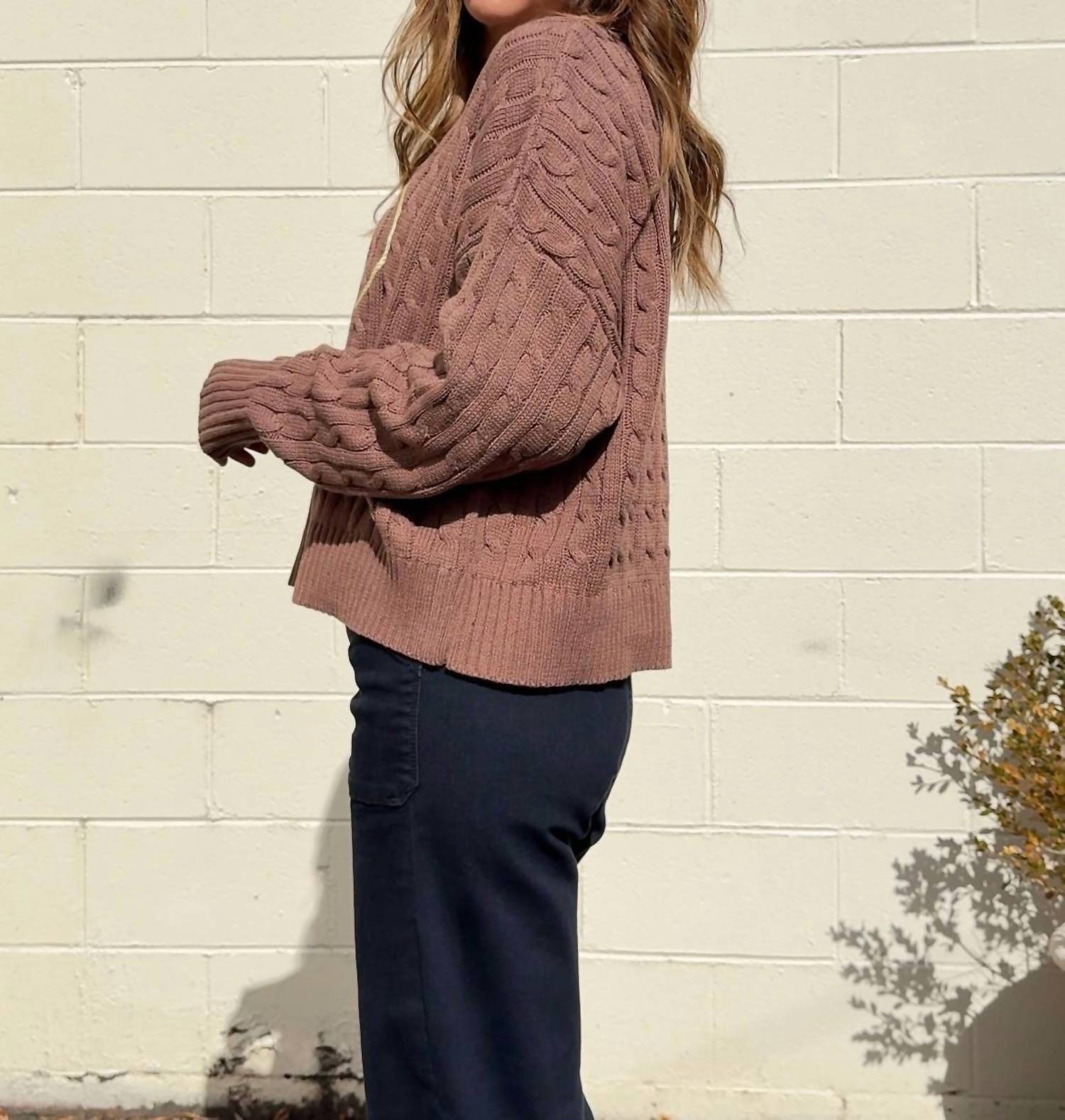 Bailey Rose - Macy Cable Knit Sweater