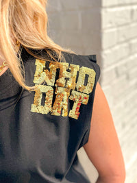 Sparkle City - Who Dat Sequin Tank Top