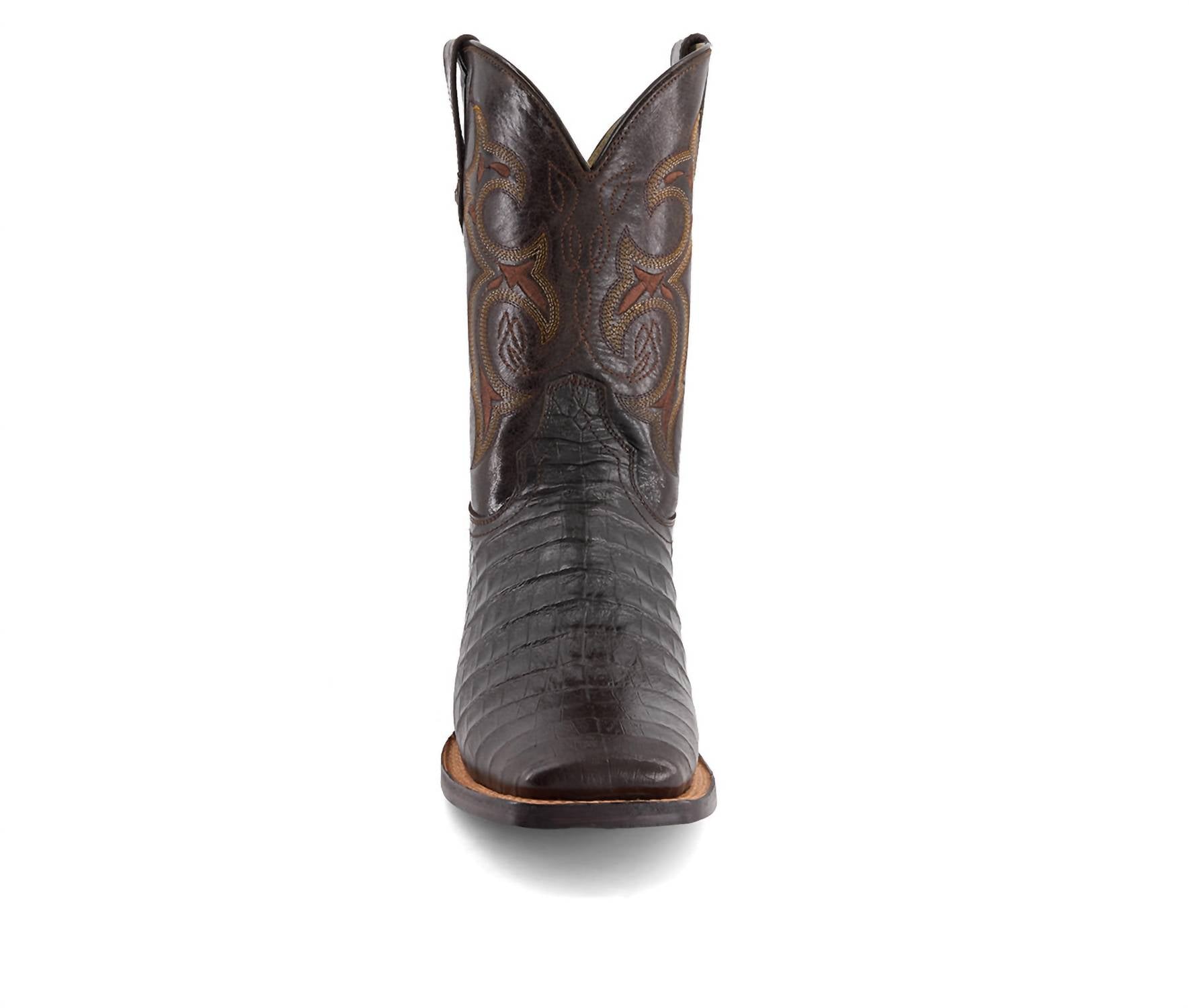 Forastero - Men's Croco Embossed Leather Cowboy Boots