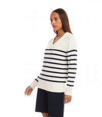 Karen Kane - Stripe V-Neck Sweater