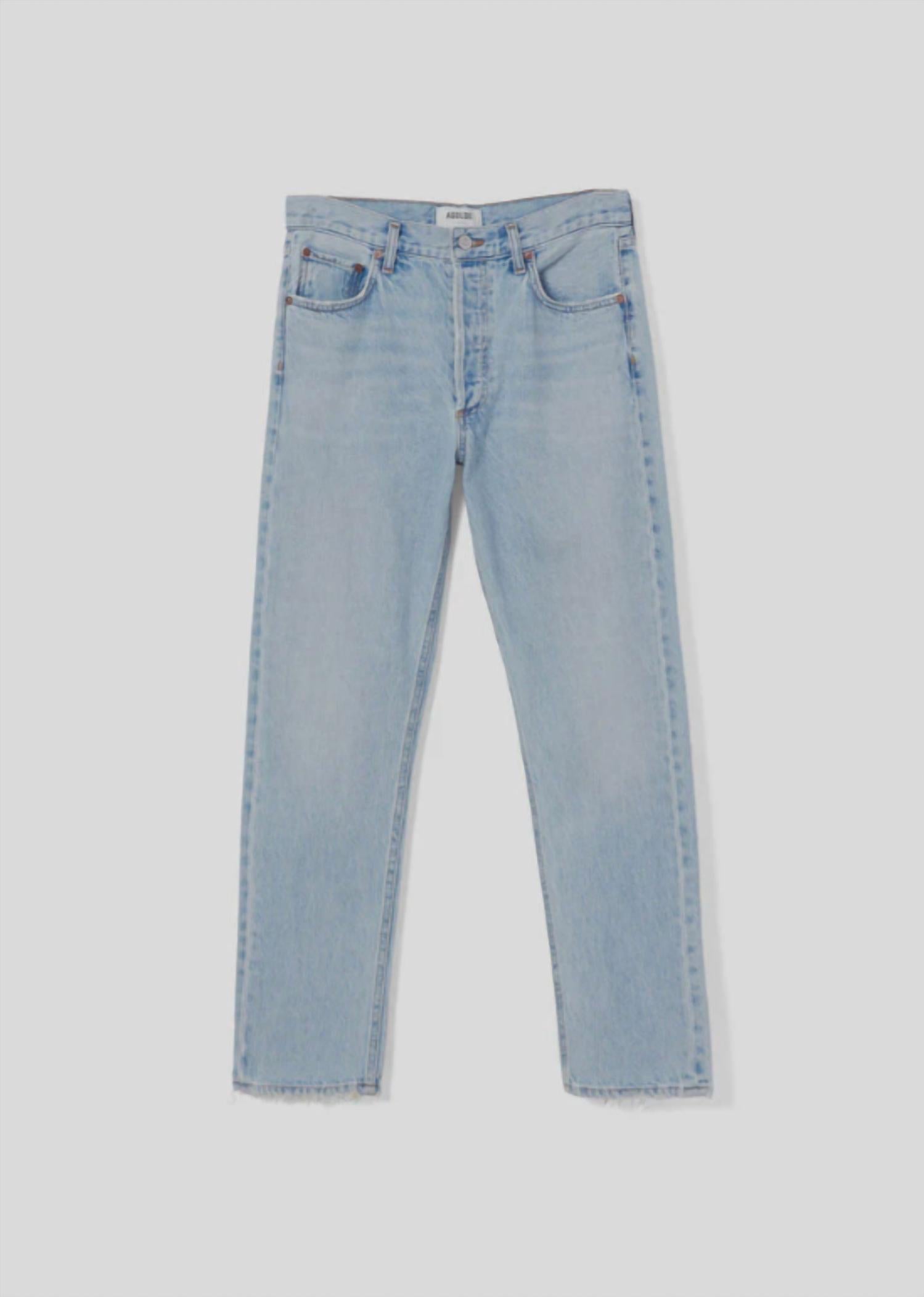 AGOLDE Women's Austin Mid Rise Tapered Slim Jean in lost - women's jeans - view 4