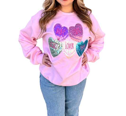 Southern Belle - Conversation Valentine Heart Sweatshirt