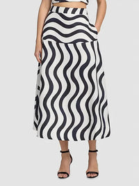 Milly - Lona Printed Midi Skirt