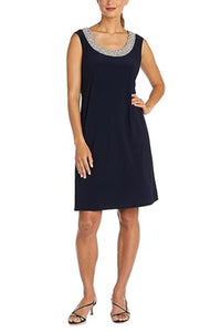 R&M Richards - 3/4 Sleeve Embellished Jacket & Dress Set