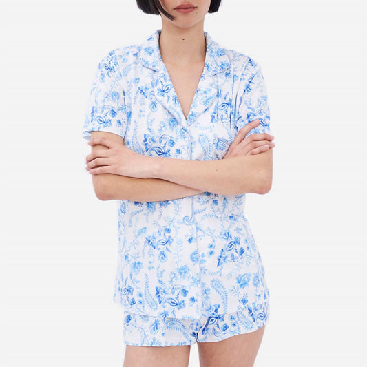 Stripe & Stare - Soft TENCEL™ Modal Short Paisley Pajama Set