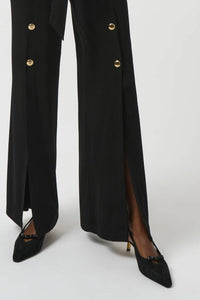 Joseph Ribkoff - Belted Split Wide Leg Jumpsuit