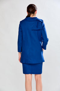 SARA CAMPBELL Sabrina Bow Jacket in admiral blue - women's jacket - detail view