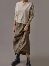 Lilla P - Satin Bias Maxi Skirt
