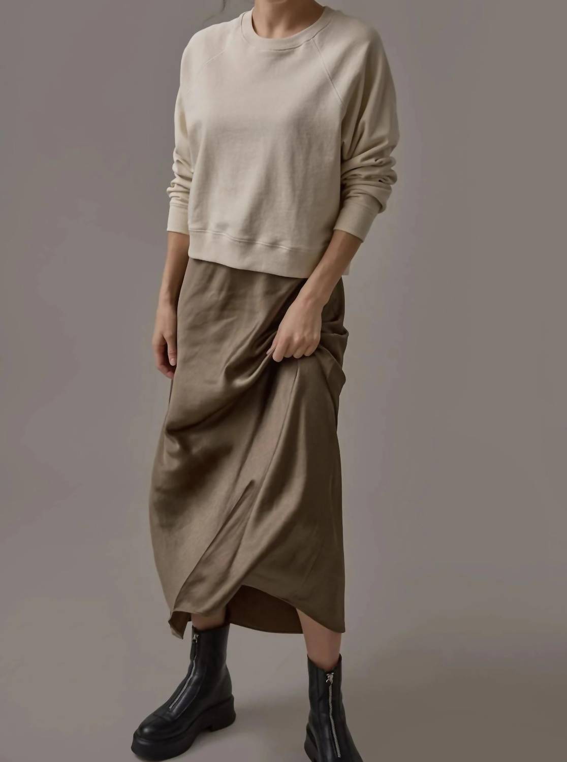 Lilla P - Satin Bias Maxi Skirt