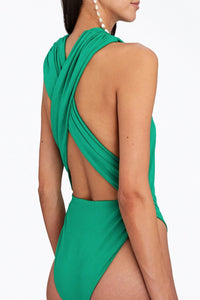Ronny Kobo - TARA CROSS-FRONT SLINKY JERSEY BODYSUIT