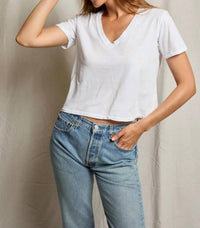 Perfectwhitetee - Beckett Crispy Cotton V-neck Tee