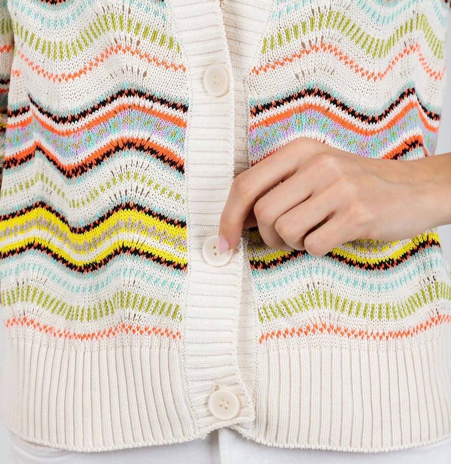 Aldo Martins - Kilie Waves Button Front Cardigan